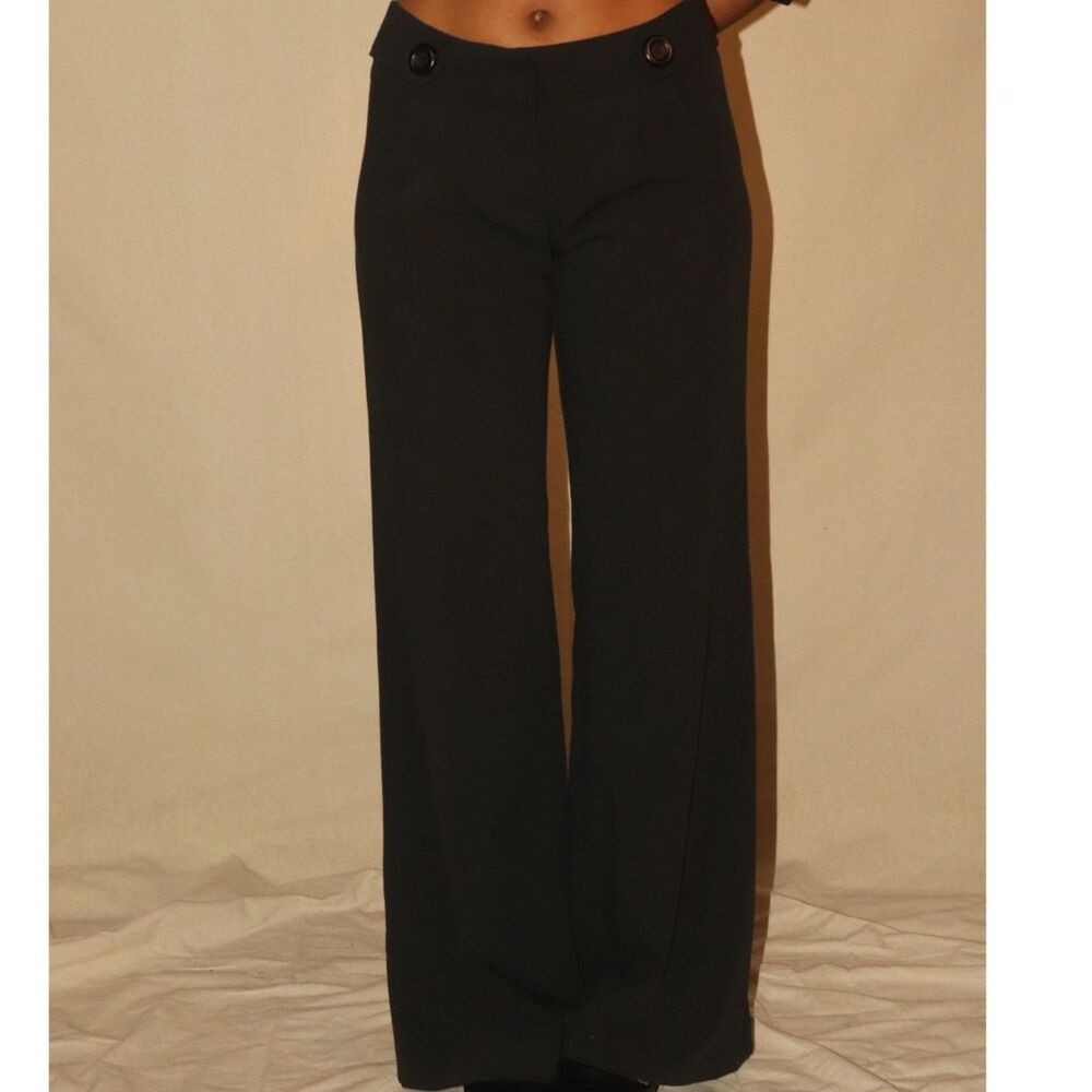 Black Wide Leg Flowy Trousers